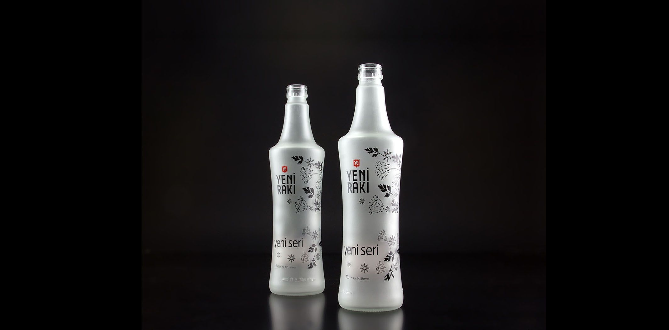 Glass bottle printing and frosting